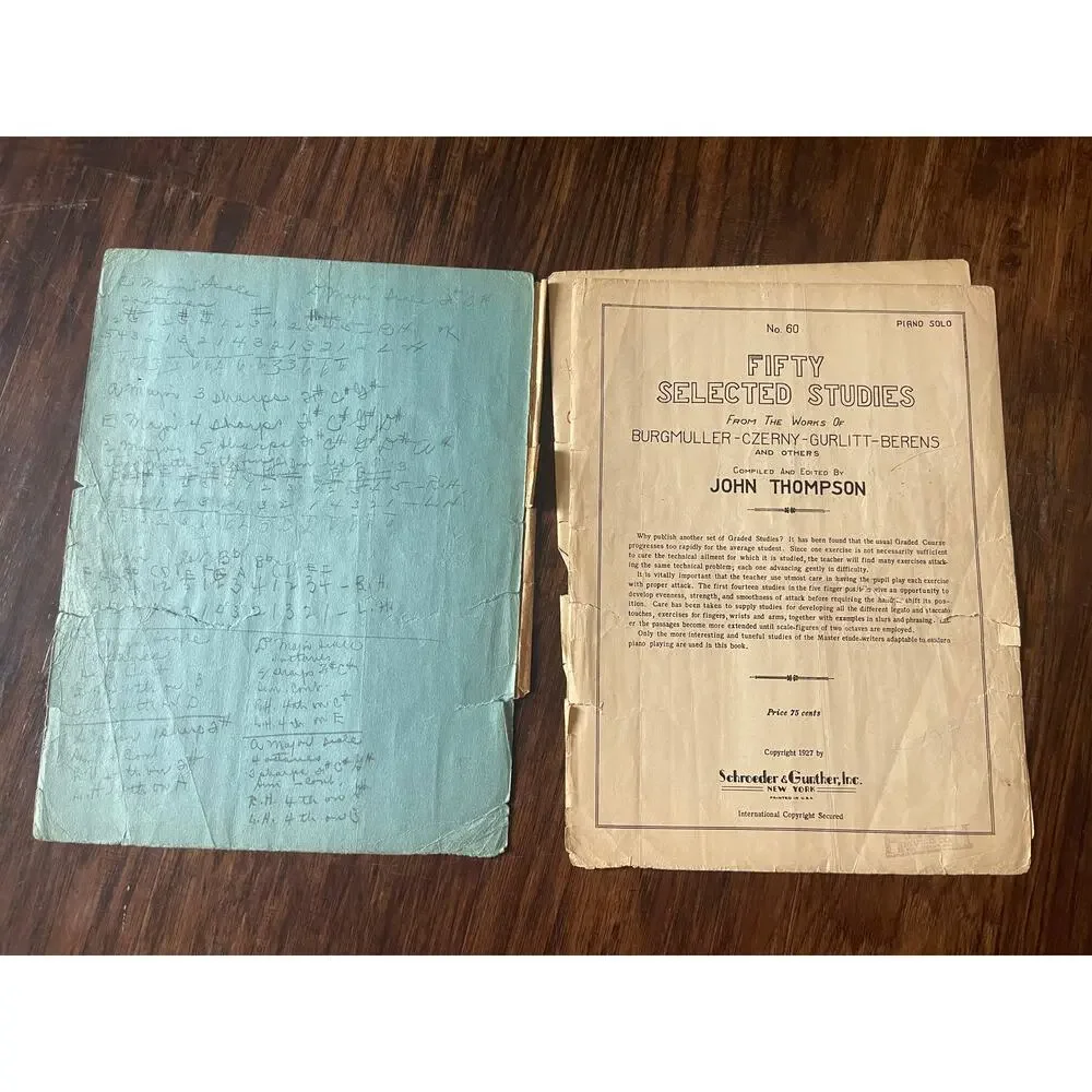 Vintage sheet music booklet